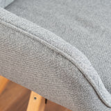 Set aus 2 bequemen Esszimmerstühlen aus grauem Stoff mit 360°-Drehgelenk – CARSON FABRIC GREY 2STK