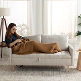 2-seater sofa in beige fabric Scandinavian style - AHBARM