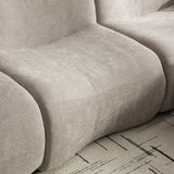 Canapé modulaire chenille gris 3 place