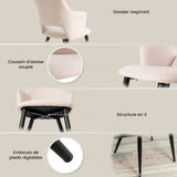 Round Table Table Table Table Timber Ø80 cm with 4 black velvet chairs, modern and comfortable style