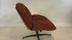 Chaise de bureau pivotante en velours côtelé beige – LITHOPS FIX