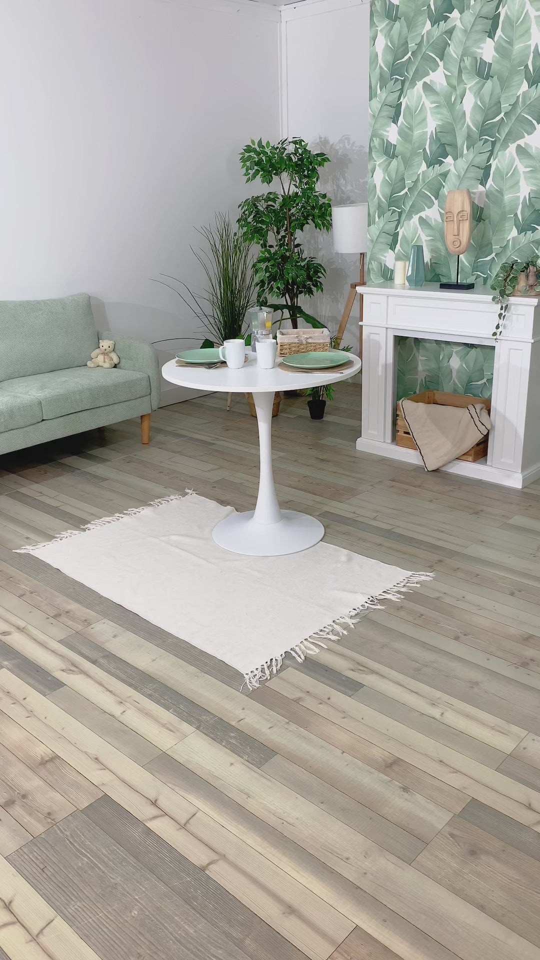 Lot de 6 fauteuils de salle à manger scandinaves avec accoudoirs en tissu beige - CROMWELL