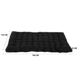 Tragbare faltbare Futonmatratze für 2 Personen, schwarz, 135 x 190 x 10 cm – MICA